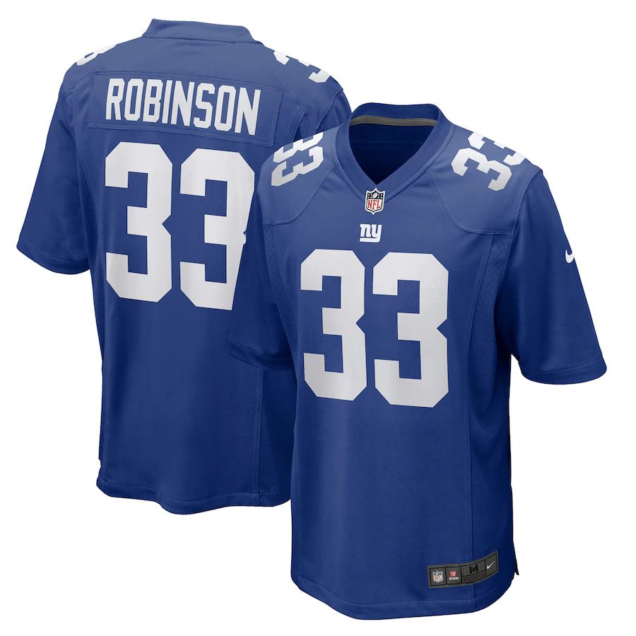 Men New York Giants #33 Aaron Robinson Nike Royal Game Player NFL Jersey